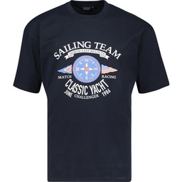 Koszulka Męska Extra Długa T-shirt Granatowy ADAMO Duże