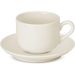Gerlach Flow Zestaw Filiżanek ze Spodkami, Porcelana, Kość