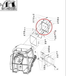 SZYBA TYLNA NEW HOLLAND CASE 5089562