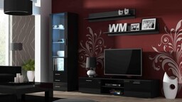Cama Meble Szafka RTV SOHO 180 czarny/ czarny
