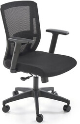 Elior Czarny ergonomiczny fotel obrotowy z regulacją podłokietników