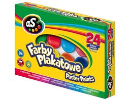 Farby plakatowe 24 kolory 20 ml Astra As