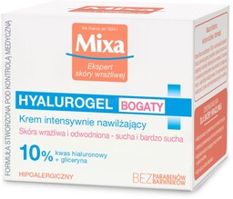 Mixa Ekspert Skóry Wrażliwej Hyalurogel bogaty krem intensywnie