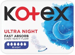 KOTEX Ultra Night Podpaski, 6 sztuk