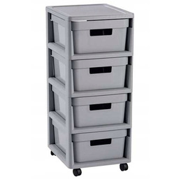 Curver Regał Komoda 4x11l Szuflady Infinity Szary
