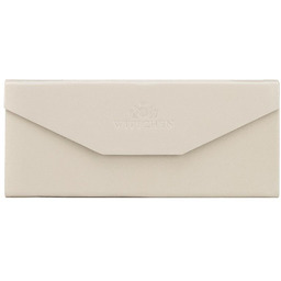 Etui na okulary skórzane składane kremowe