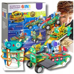 Sekrety Elektroniki Zbuduj Robota Zestaw 6w1 Drewniany Model