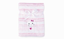 Babymatex Kocyk dziecięcy 75x100 Ricco różowy biały