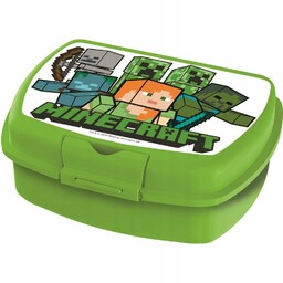 Euromic Pudełko śniadaniowe dla dzieci, śniadaniówka Minecraft