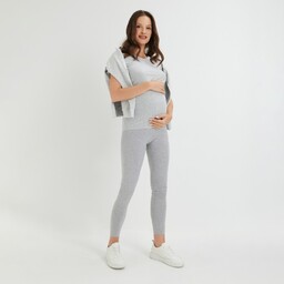 Sinsay - Legginsy MAMA - Jasny szary