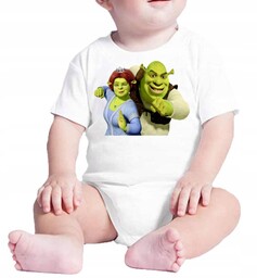 3130 Shrek Fiona Body Dziecięce Śpioszki Bajka 86