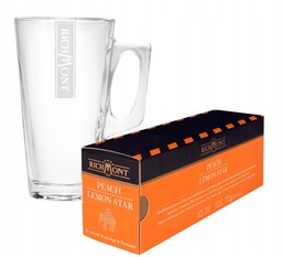 Herbata Richmont Peach Lemon 12 saszetek + SZKLANKA