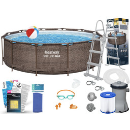 Basen Bestway 366x100 Ogrodowy Stelażowy 56709 12w1