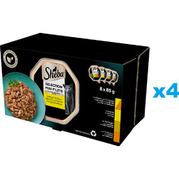 SHEBA Selection Drobiowe Smaki tacki 32x85 g
