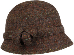 Ella Cloche Hat by Betmar, jasnobrązowy, One Size
