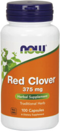 Now Foods Koniczyna Czerwona 375 mg, 100 kapsułek