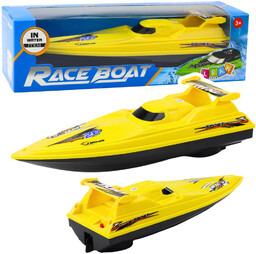 ZABAWKOWA ŁÓDŹ MOTORÓWKA PŁYWAJĄCA NA BATERIE ŻÓŁTA