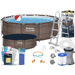 Basen Bestway 366x100 Ogrodowy Stelażowy 56709 13w1