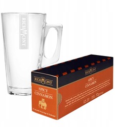 Herbata Richmont Spicy Cinnamon 12 saszetek + SZKLANKA