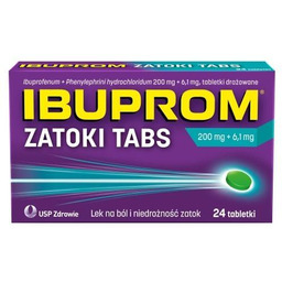Ibuprom Zatoki Tabs, 24 tabletki KRÓTKA DATA 30.04.2026