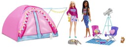 Barbie Kempingowy namiot + 2 lalki Zestaw