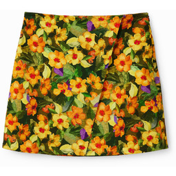 Desigual Spódnica mini slim kwiaty