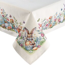 Eurofirany Obrus wielkanocny 140x180 Cho 1364 naturalny różowy