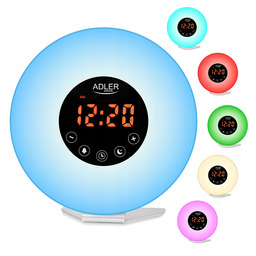 Budzik Zegar Lampka Nocna Led Symulacja Wschodu Słońca