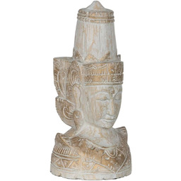 BigBuy Home Figurka Dekoracyjna Biały Naturalny Hinduski 20