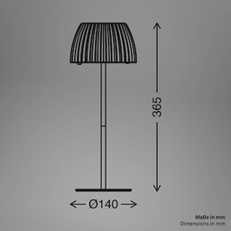 Briloner Lampa stołowa LED Loca, możliwość ściemniania, brązowy