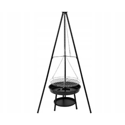Grill Wiszący Ogrodowy Palenisko na Trójnogu Ruszt 46cm