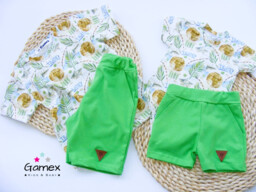 Gamex Komplet dziecięcy bluzka i spodenki Safari zielone