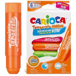 Farby w sztyfcie temperello neon 6kol CARIOCA