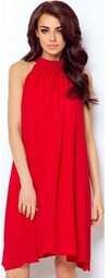 Ivon Livia 216 sukienka zwiewna szyfonowa, Kolor czerwony,