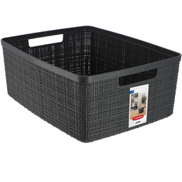 Pojemnik do przechowywania 12L Curver Jute, antracyt