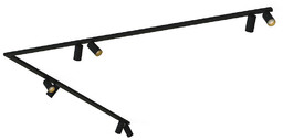 Nowodvorski Regulowana lampa natynkowa Mono 7702 czarna oprawa