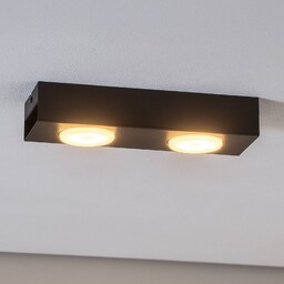 Luminex Downlight Ian czarny, 2-punktowy