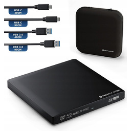 techPulse120 Nagrywarka Blu-ray DVD CD USB-C 3.1 4k