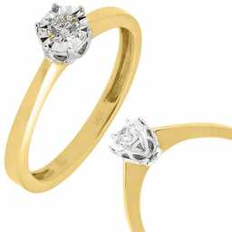 Złoty pierścionek zaręczynowy z brylantem PR.A210/05 RC pr.585