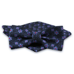 Ciemna Granatowa Melanżowa Mucha Męska -ALTIES- z Taką