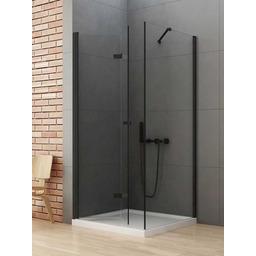 New Trendy New Soleo Black kabina kwadratowa drzwi