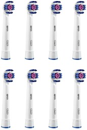 8X Oryginalne Końcówki Do Szczoteczki Braun Oral-B 3D