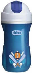 Chicco, Kubek treningowy niekapek ze słomką, Termiczny, 14m+,