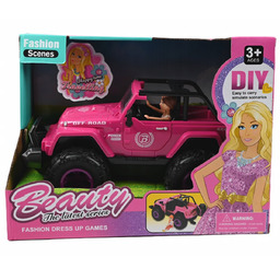 Auto Dla Lalek Różowy Samochód Terenowy Zestaw