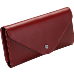 Klasyczne skórzane etui na okulary czerwone burgundowe ISLA