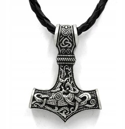 Naszyjnik Męski Młot Thora Mjolnir Srebrny 125