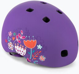 Kask Fioletowe Kwietne Kropki M