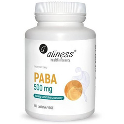 Aliness PABA (Kwas P-aminbenzoesowy) 500 mg, 100 tabl.