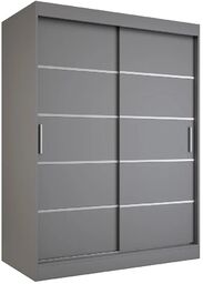 Elior Antracytowa szafa przesuwna 150 cm - Livia