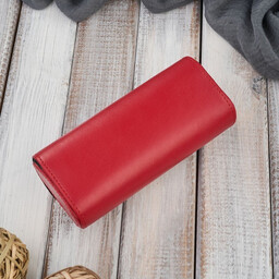 Etui skórzane na okulary PAOLO PERUZZI T-83-RD czerwone